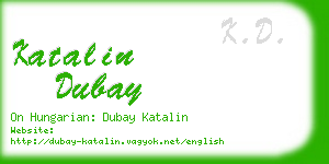 katalin dubay business card